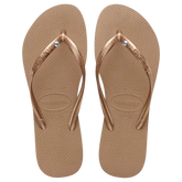 Women's Slim Crystal Flip Flops