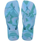 Women's Slim Square Jelly Flip Flops