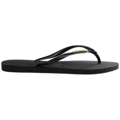 Women's Slim Logo Metallic Flip Flops