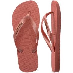 Women's Top Logo Metallic Flip Flops