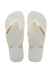 Women's Top Logo Metallic Flip Flops