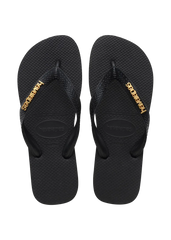 Women's Top Logo Metallic Flip Flops