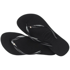 Women's Slim Crystal Flip Flops