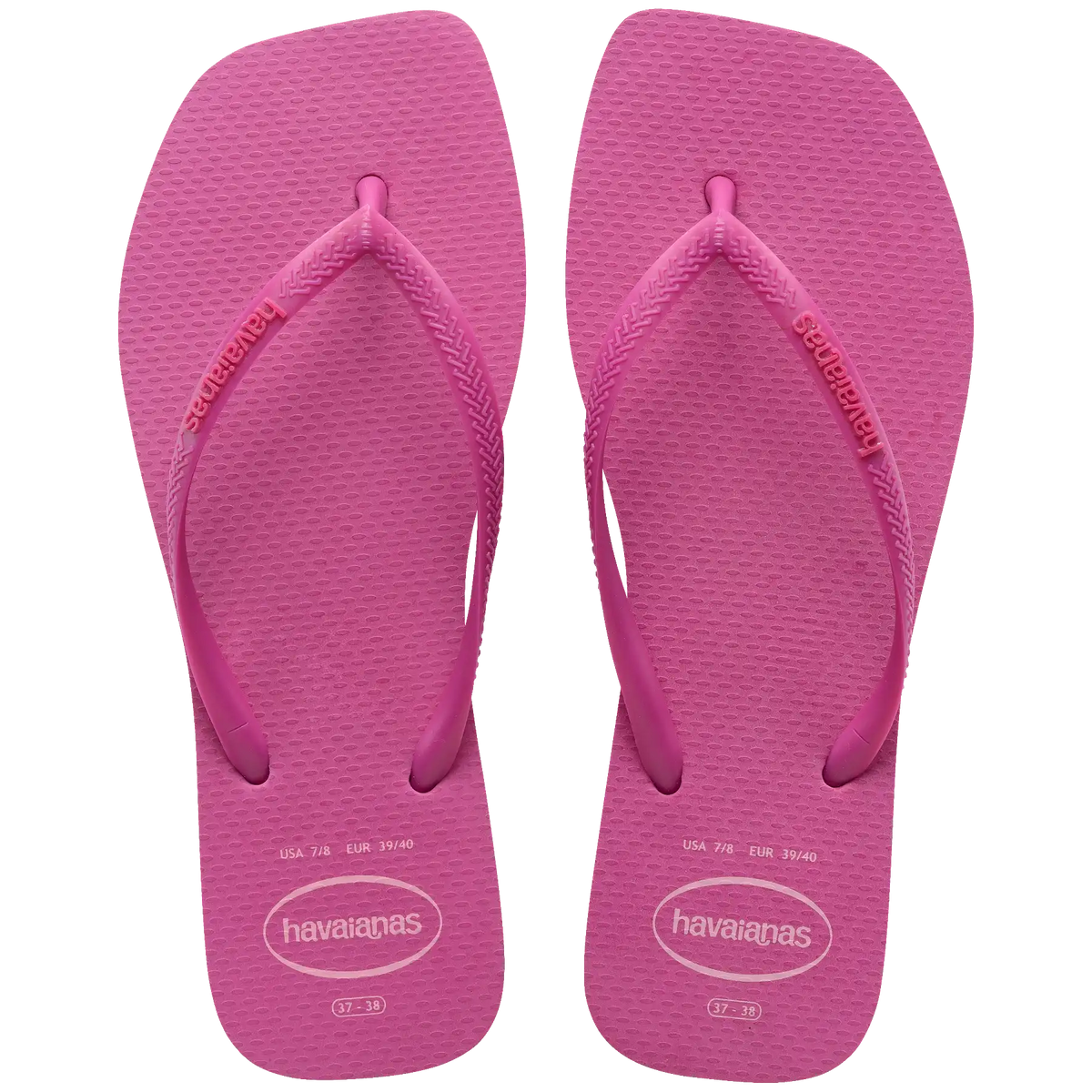 Women's Slim Square Logo Pop Up Flip Flops