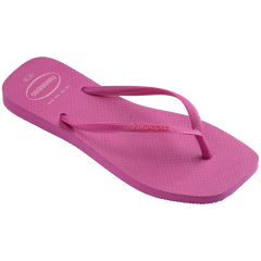 Women's Slim Square Logo Pop Up Flip Flops