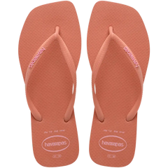 Women's Slim Square Logo Pop Up Flip Flops