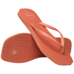 Women's Slim Square Logo Pop Up Flip Flops