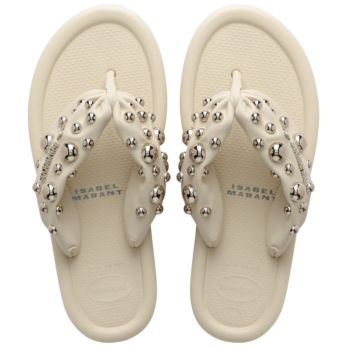 Women's Isabel Marant Maxi Puffed Studs Flip Flops
